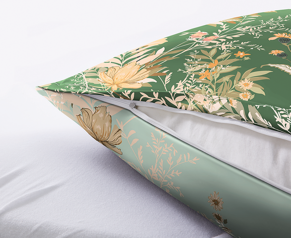 Mako-Satin Bettwäsche Zahra - Baumwolle- Pistaziengrün - 155 x 220 cm