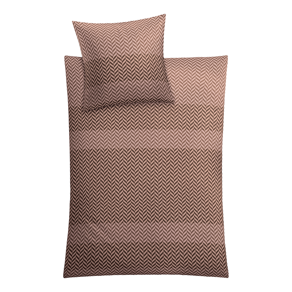 Mako-Satin Bettwäsche Cosy - Baumwolle - Braun / Dunkelbraun - 155 x 220 cm