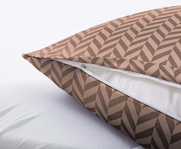 Mako-Satin Bettwäsche Cosy - Baumwolle - Braun / Dunkelbraun - 155 x 220 cm