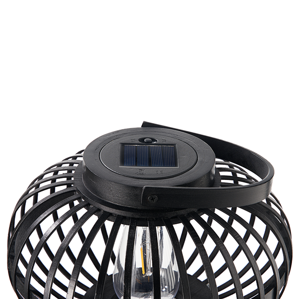 Solar-Laterne Sunshine Bliss - Bambus - Schwarz - 1-flammig