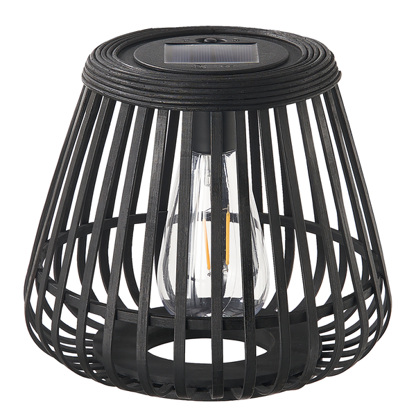 Solar-Laterne Sunshine Glimmer - Bambus - Schwarz - 1-flammig