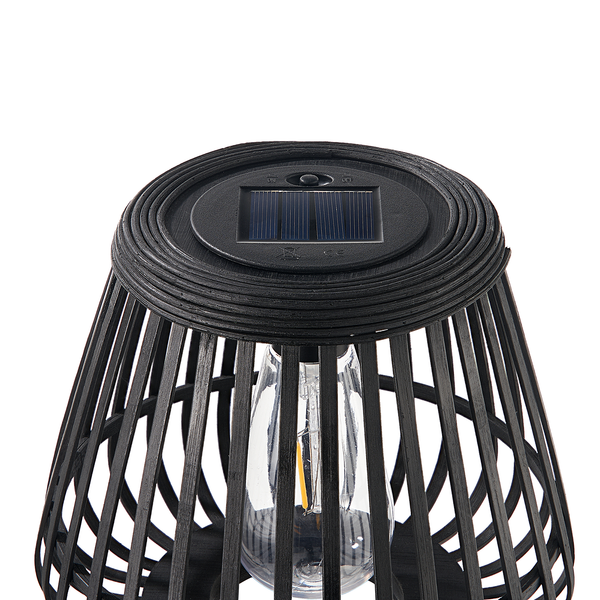 Solar-Laterne Sunshine Glimmer - Bambus - Schwarz - 1-flammig