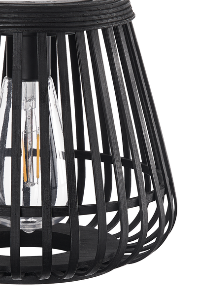 Solar-Laterne Sunshine Glimmer - Bambus - Schwarz - 1-flammig