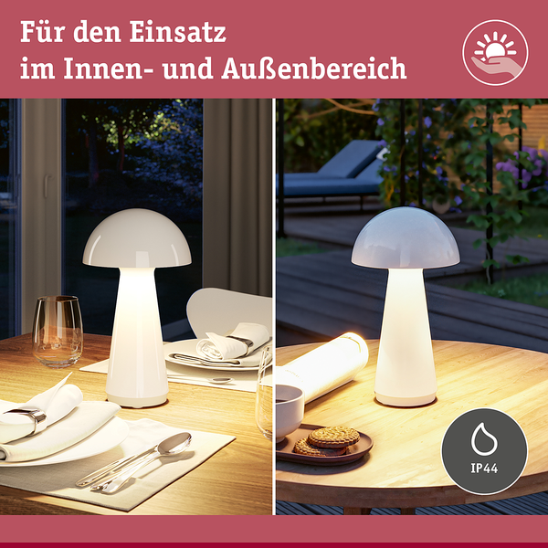 Tischleuchte Onzo - Kunststoff - 1-flammig - Weiß