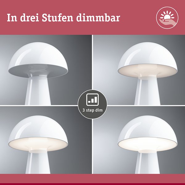 Tischleuchte Onzo - Kunststoff - 1-flammig - Weiß