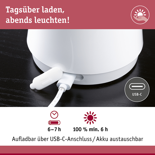 Tischleuchte Onzo - Kunststoff - 1-flammig - Weiß