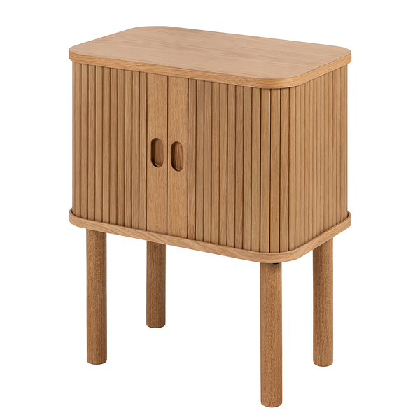 Nachtkommode Henesk - Echtholzfurnier - Eiche