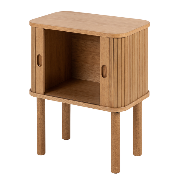 Nachtkommode Henesk - Echtholzfurnier - Eiche