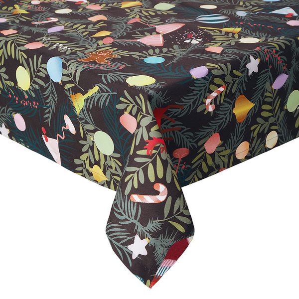 Tischdecke CHRISTMAS CHEERS - Baumwolle - Bunt - 160 x 250 cm
