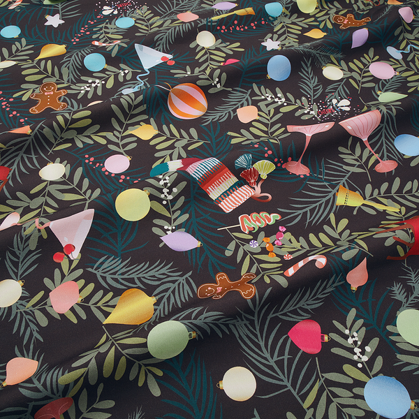 Tischdecke CHRISTMAS CHEERS - Baumwolle - Bunt - 160 x 250 cm