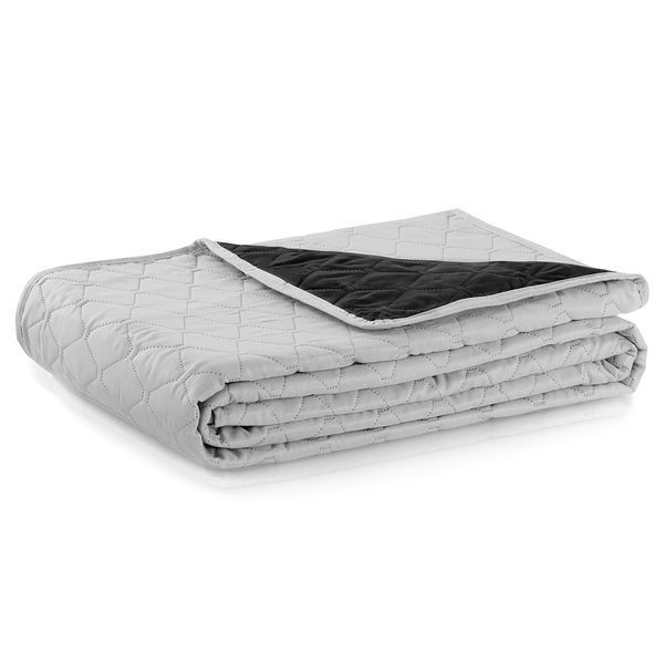 Tagesdecke Daxel - Polyester - Schwarz / Grau - 260 x 280 cm