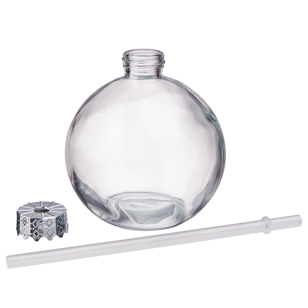 Glaskugel SANTA'S BUBBLE mit Trinkhalm - Glas / Polypropylen - Durchscheinend