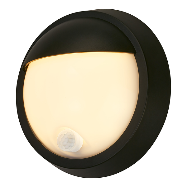 LED-Wandleuchte Less mit Sensor - Aluminium / Kunststoff - 1-flammig - Schwarz