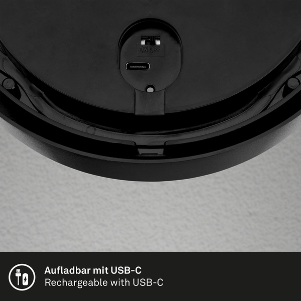LED-Wandleuchte Less mit Sensor - Aluminium / Kunststoff - 1-flammig - Schwarz