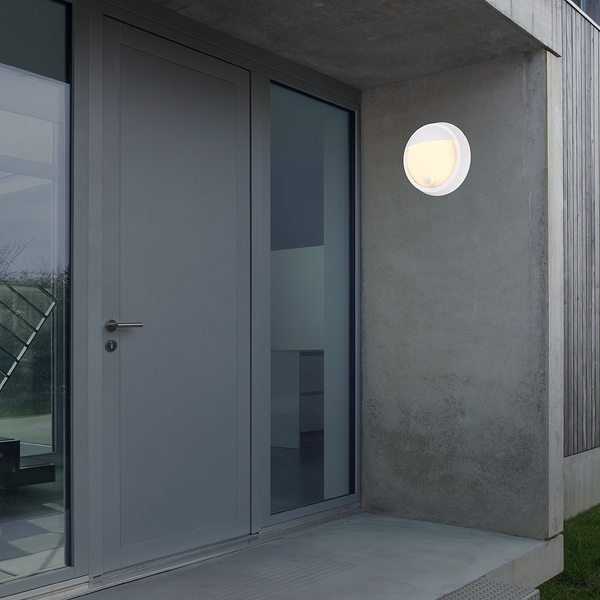 LED-Wandleuchte Less mit Sensor - Aluminium / Kunststoff - 1-flammig - Weiß