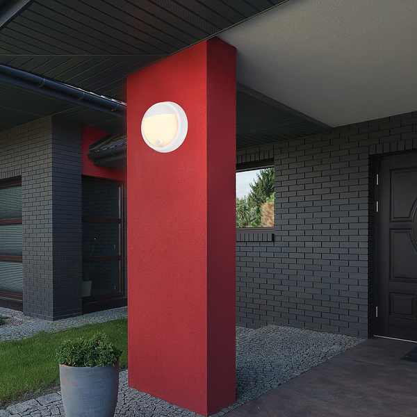 LED-Wandleuchte Less mit Sensor - Aluminium / Kunststoff - 1-flammig - Weiß