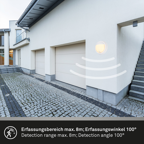 LED-Wandleuchte Less mit Sensor - Aluminium / Kunststoff - 1-flammig - Weiß