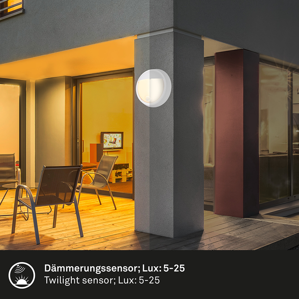 LED-Wandleuchte Less mit Sensor - Aluminium / Kunststoff - 1-flammig - Weiß