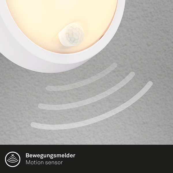 LED-Wandleuchte Less mit Sensor - Aluminium / Kunststoff - 1-flammig - Weiß