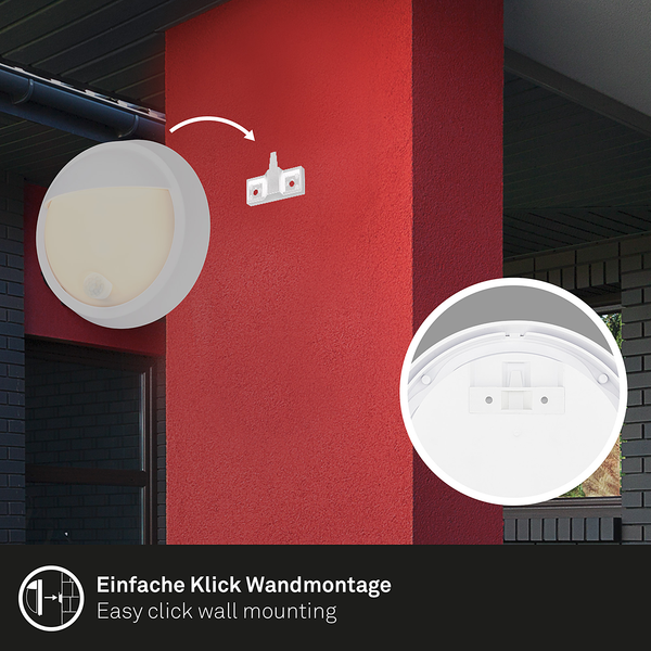 LED-Wandleuchte Less mit Sensor - Aluminium / Kunststoff - 1-flammig - Weiß
