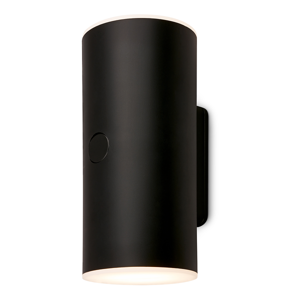 LED-Wandleuchte Upsa - Kunststoff - 1-flammig - Schwarz