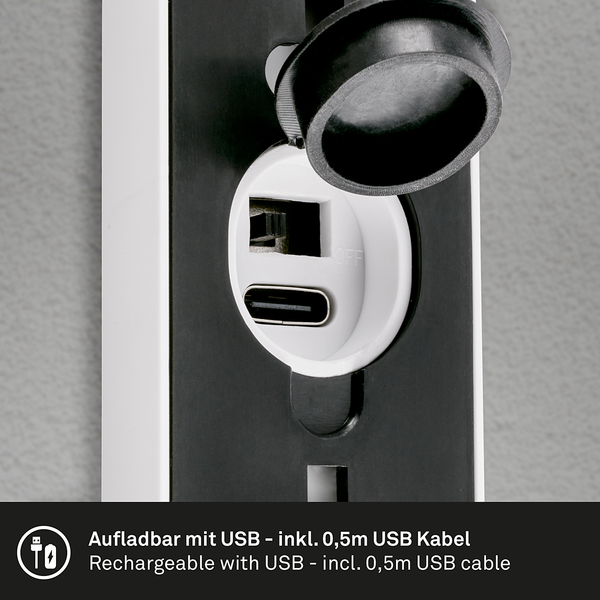 LED-Wandleuchte Upsa - Kunststoff - 1-flammig - Weiß