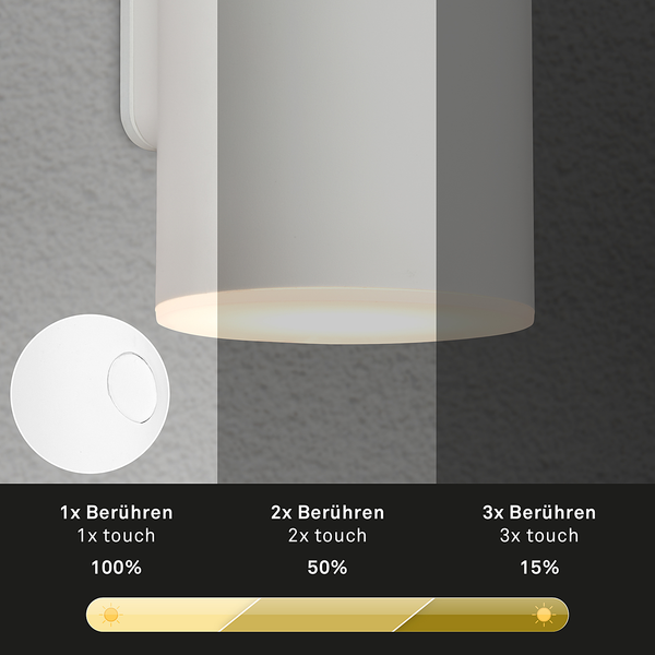 LED-Wandleuchte Upsa - Kunststoff - 1-flammig - Weiß
