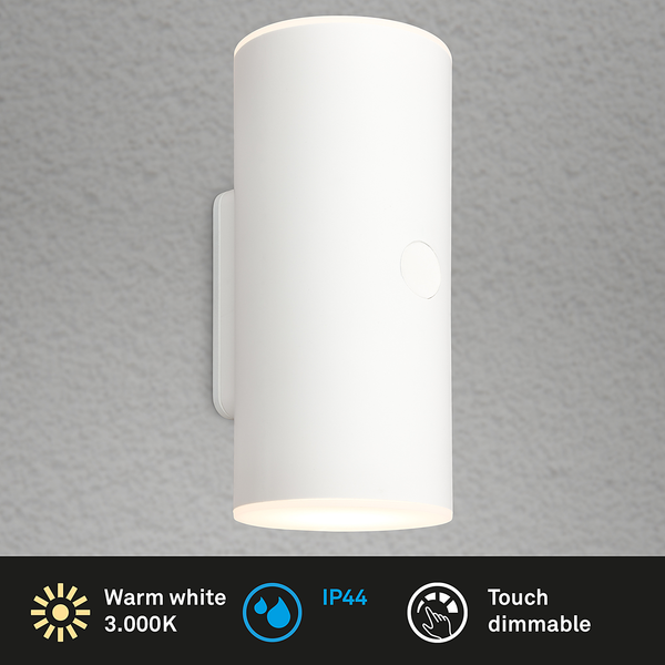 LED-Wandleuchte Upsa - Kunststoff - 1-flammig - Weiß