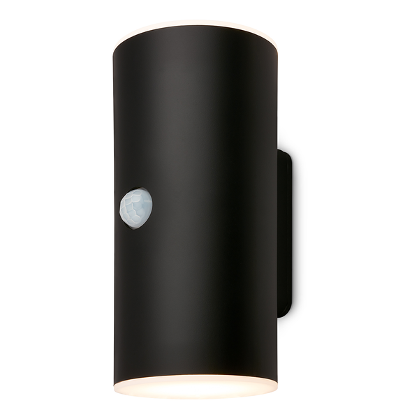 LED-Wandleuchte Upsa mit Sensor - Kunststoff - 1-flammig - Schwarz