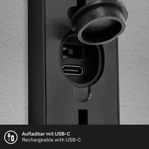 LED-Wandleuchte Upsa mit Sensor - Kunststoff - 1-flammig - Schwarz