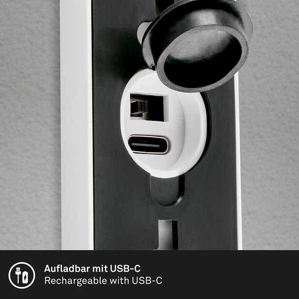 LED-Wandleuchte Upsa mit Sensor - Kunststoff - 1-flammig - Weiß