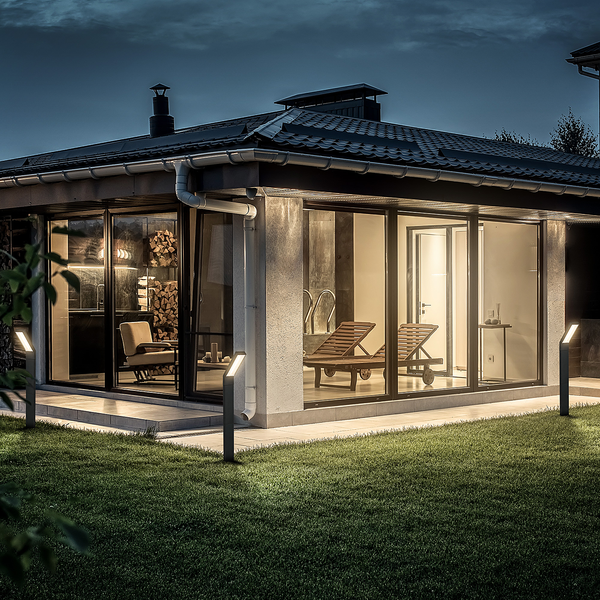LED-Wegeleuchte Dyna - Aluminium - Schwarz - 1-flammig