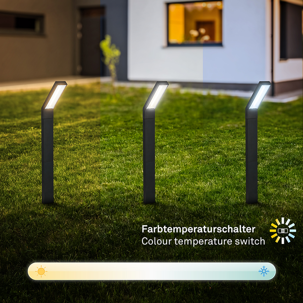 LED-Wegeleuchte Dyna - Aluminium - Schwarz - 1-flammig