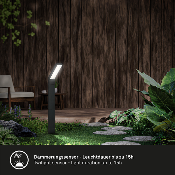 LED-Wegeleuchte Dyna - Aluminium - Schwarz - 1-flammig