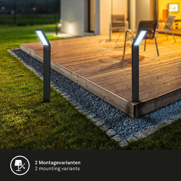 LED-Wegeleuchte Dyna - Aluminium - Schwarz - 1-flammig