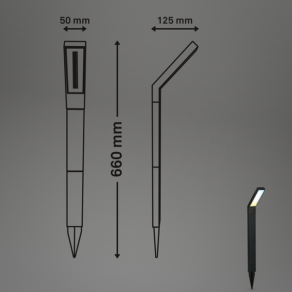 LED-Wegeleuchte Dyna - Aluminium - Schwarz - 1-flammig