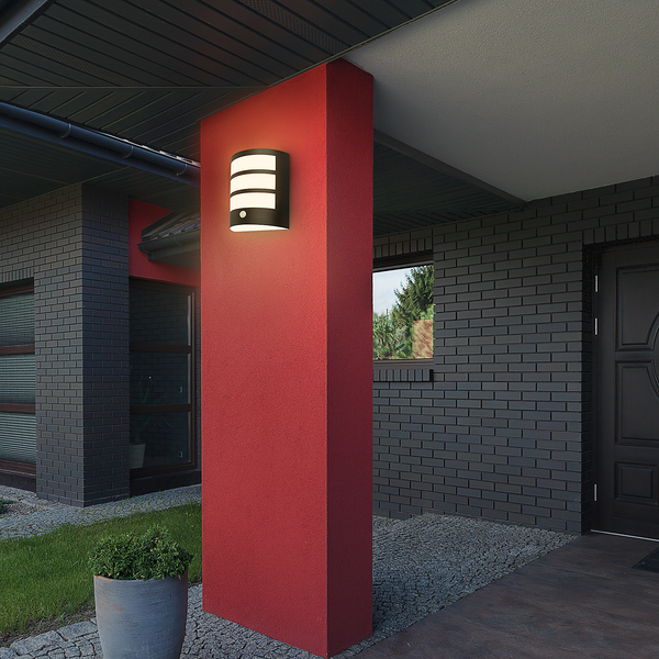 LED-Wandleuchte Skot - Aluminium - 1-flammig - Schwarz