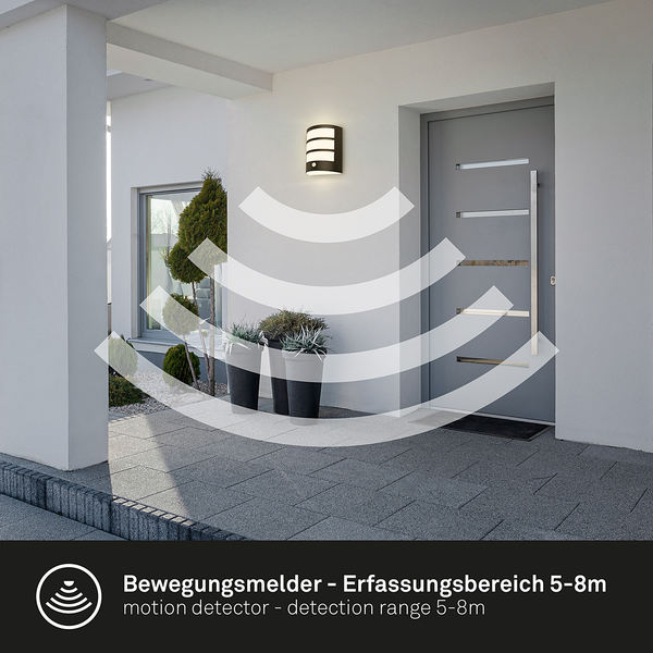 LED-Wandleuchte Skot - Aluminium - 1-flammig - Schwarz