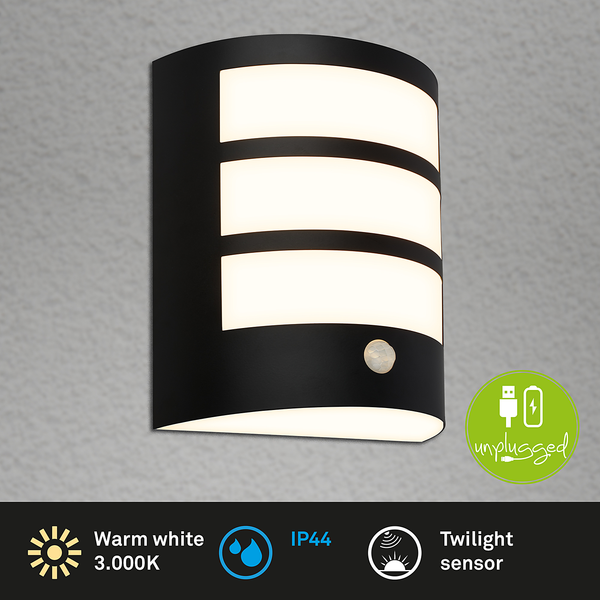 LED-Wandleuchte Skot - Aluminium - 1-flammig - Schwarz