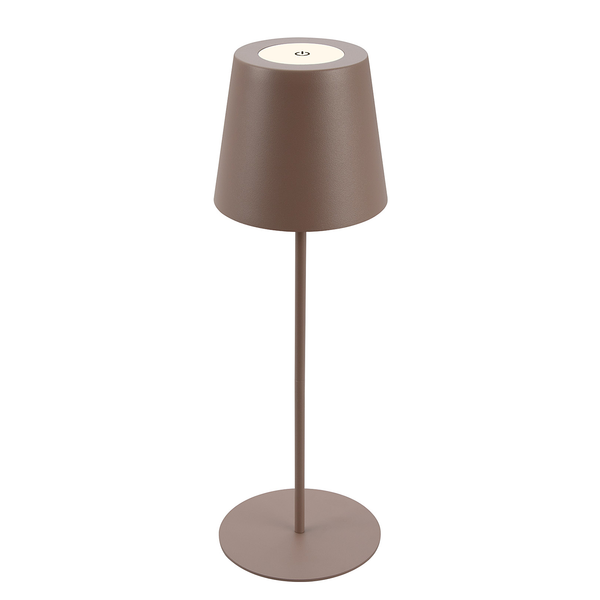 LED-Tischleuchte Tyli - Aluminium - 1-flammig - Braun