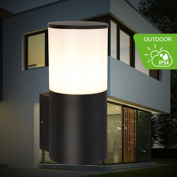 LED-Wandleuchte Nylo - Aluminium - Schwarz - 1-flammig