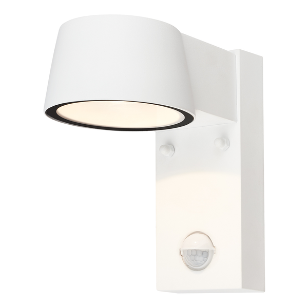 LED-Wandleuchte Hegg mit Sensor - Aluminium - 1-flammig - Weiß