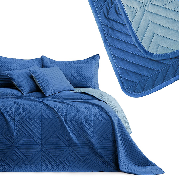 Tagesdecke Lofta - Polyester - Blau - 220 x 240 cm