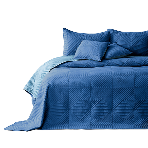 Tagesdecke Lofta - Polyester - Blau - 220 x 240 cm