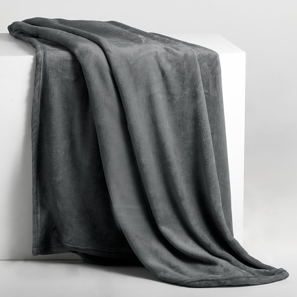 Kuscheldecke Nic - Polyester - Dunkelgrau - 150 x 200 cm