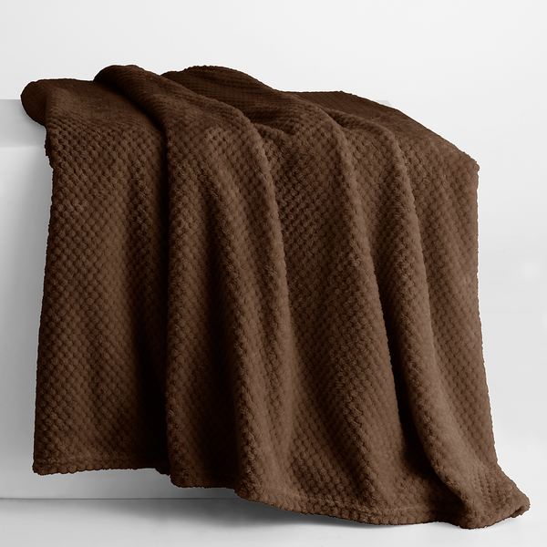 Kuscheldecke Enry - Polyester - Dunkelbraun - 220 x 240 cm