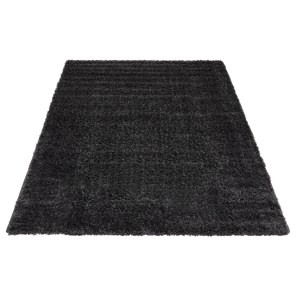 Teppich Chia - Polypropylen - Anthrazit - 80 x 150 cm