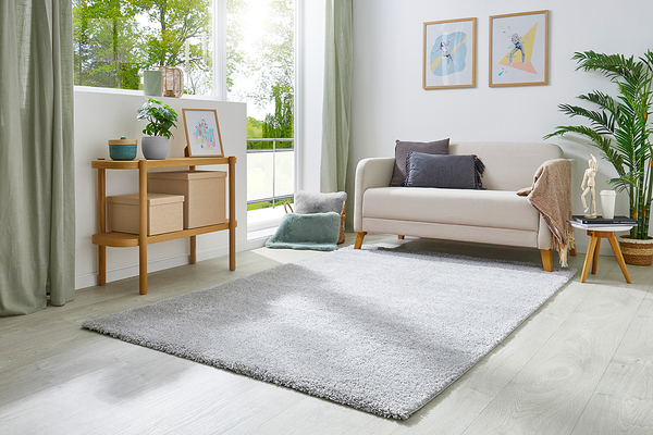 Teppich Chia - Polypropylen - Grau - 160 x 230 cm