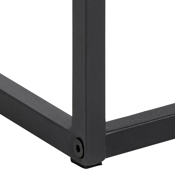 Nachtkommode Keable - Glas / Metall - Esche Schwarz Dekor