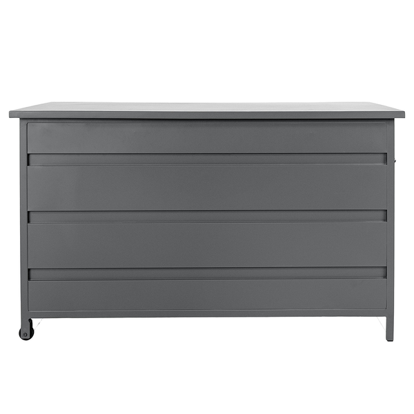 Kissenaufbewahrungsbox  Cassis - Aluminium - Grau - Breite: 130 cm